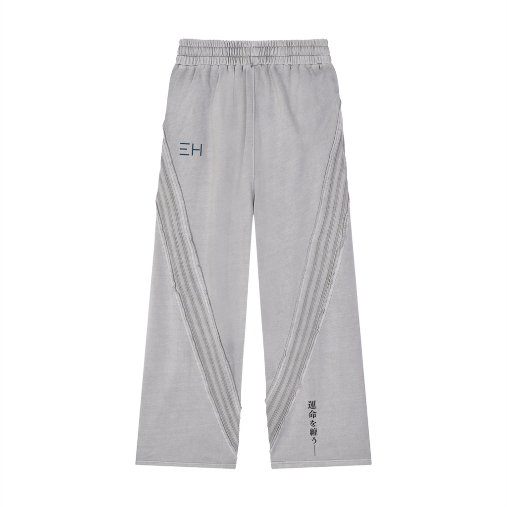 Unshakable La Rue - Snow Washed Tape Raw Edge Sweatpants
