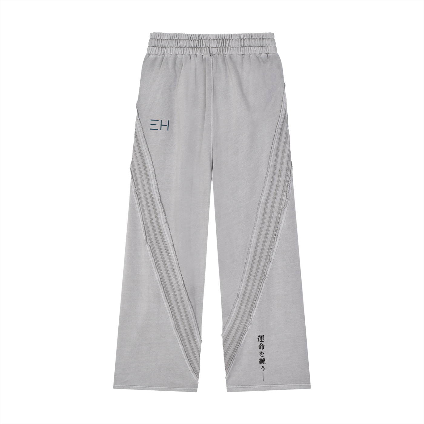 Unshakable La Rue - Snow Washed Tape Raw Edge Sweatpants