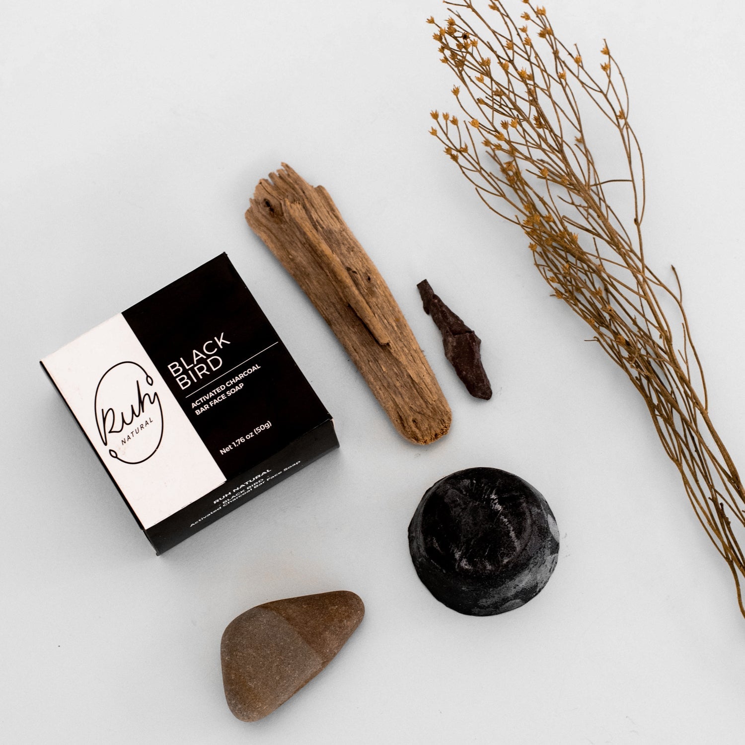 Ruh Natural Activated Charcoal Face Soap — Blackbird