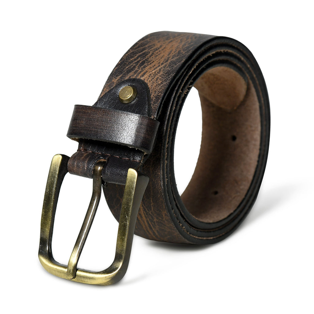 Dark Brown Casual Leather Belt