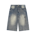 Vintage Wash Baggy Denim Shorts