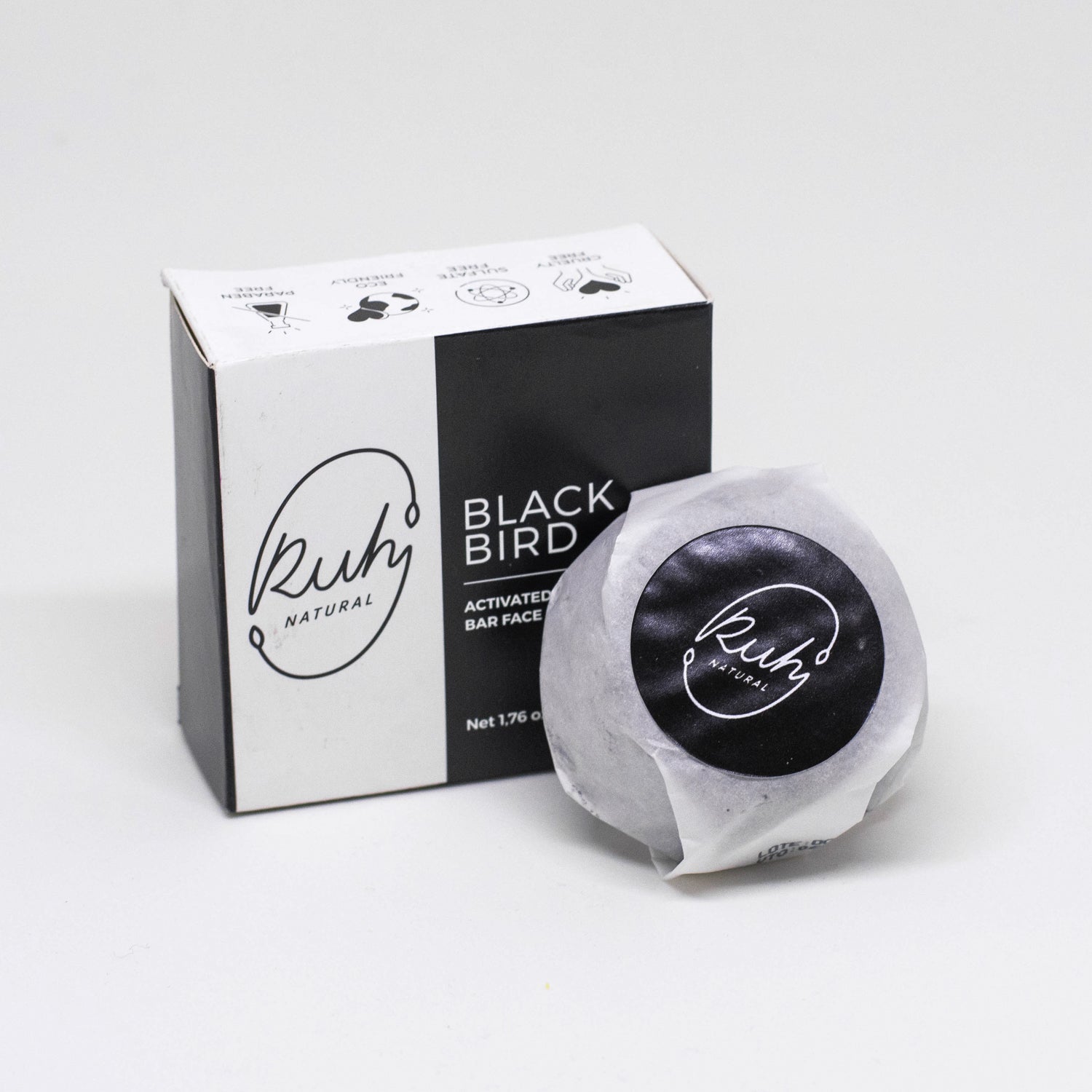 Ruh Natural Activated Charcoal Face Soap — Blackbird