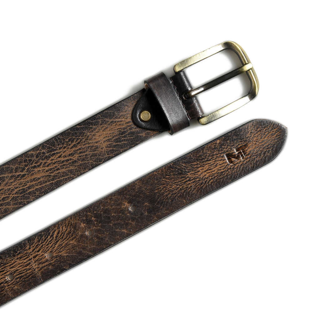 Dark Brown Casual Leather Belt