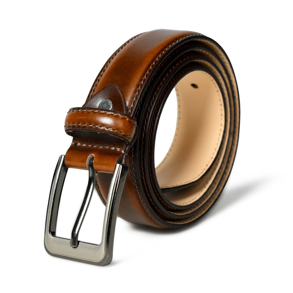 Walnut Brown Leather Belt