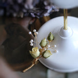 Light yellow rose brooch