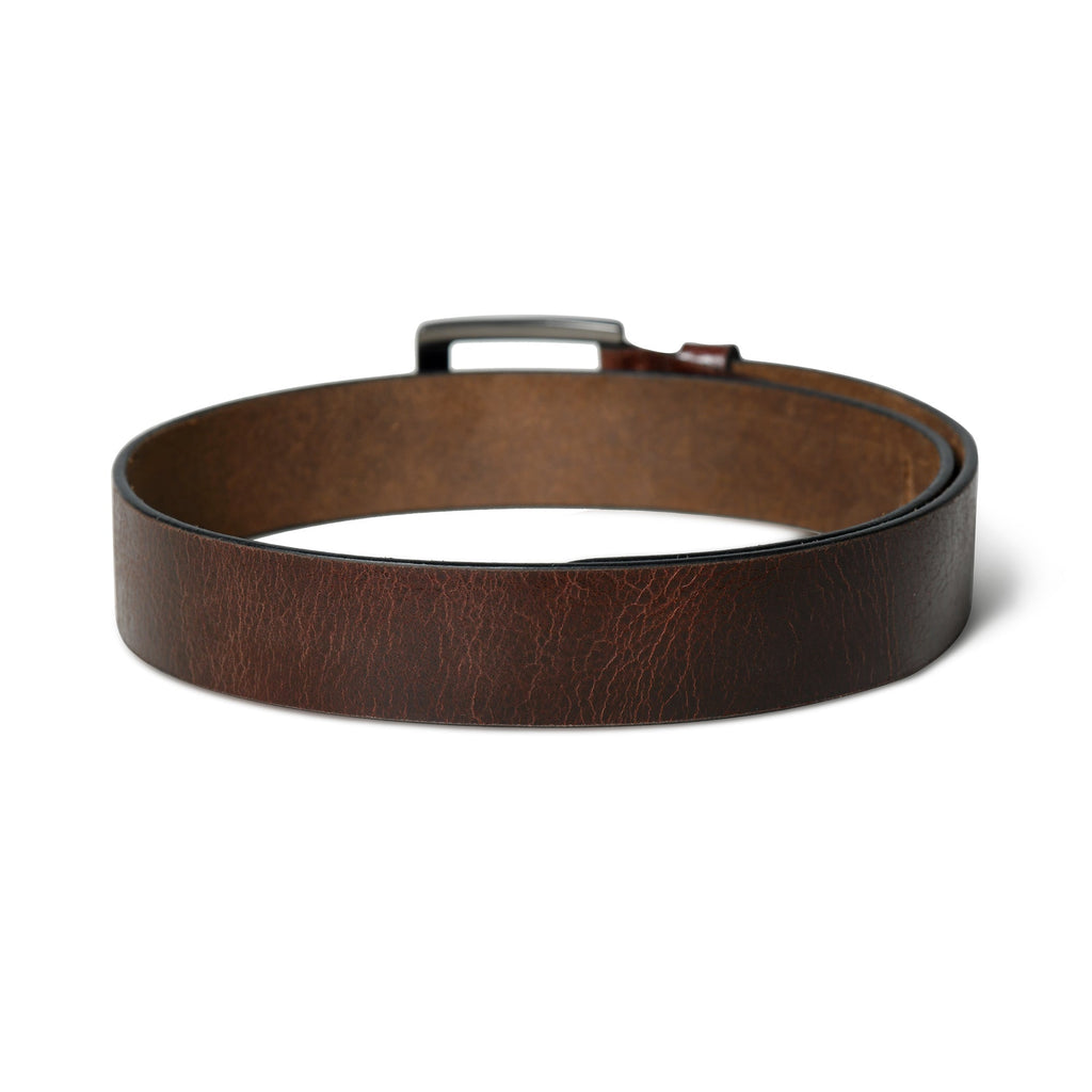 Dark Brown Full-Grain Leather Belt – Sleek Clean Finish