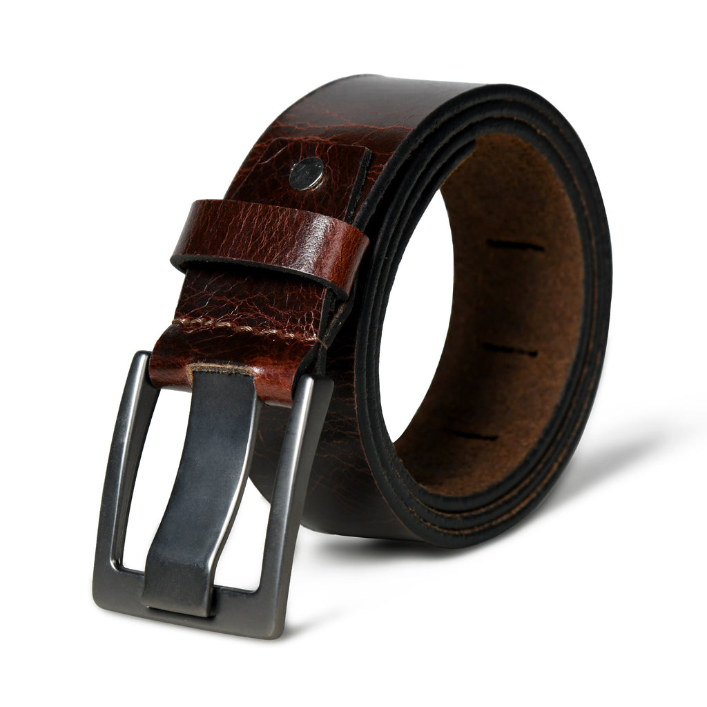 Dark Brown Leather Belt