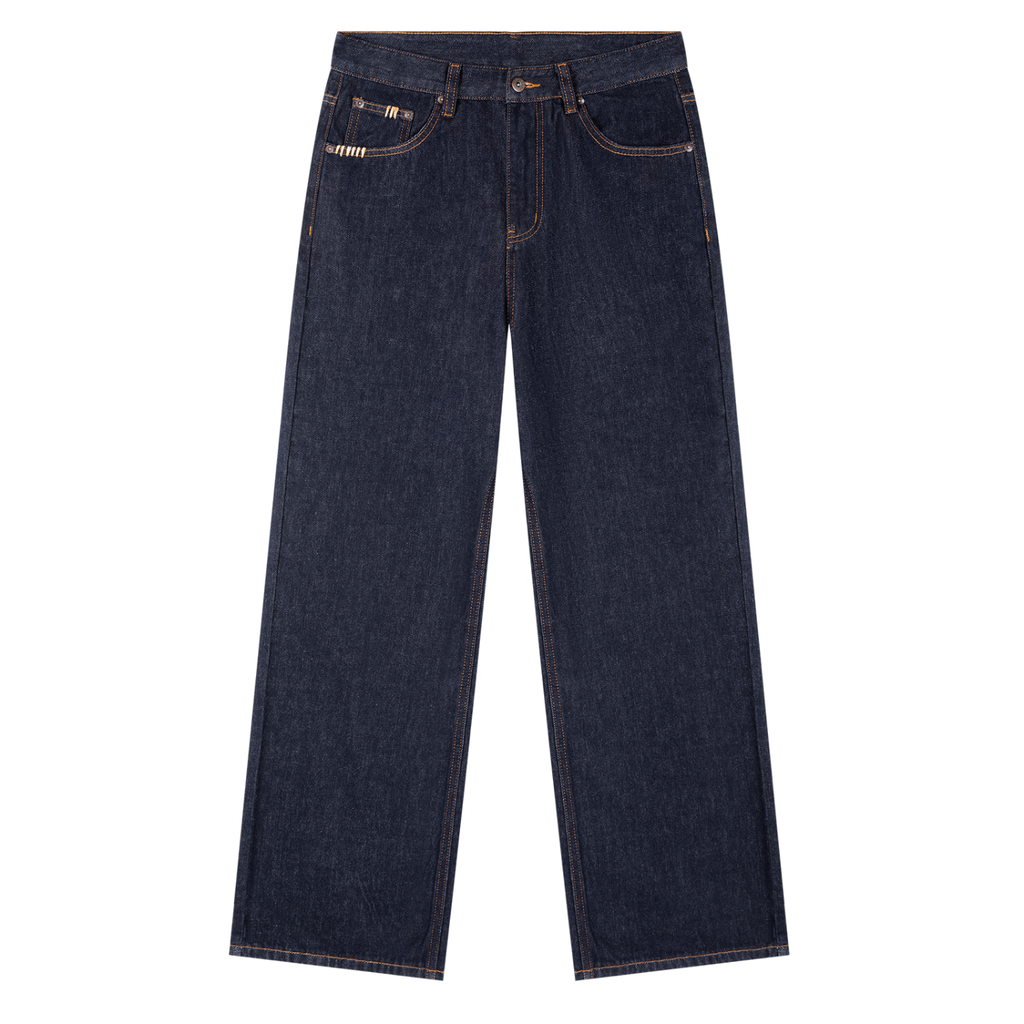Élevé Décontracté — Straight Leg Dark Denim