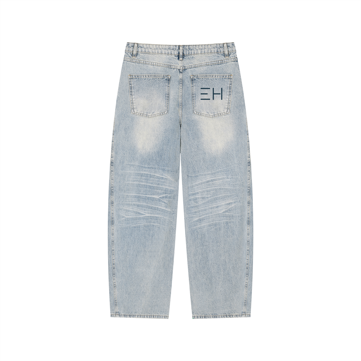 Men’s Enzyme Wash Wide Leg Jeans