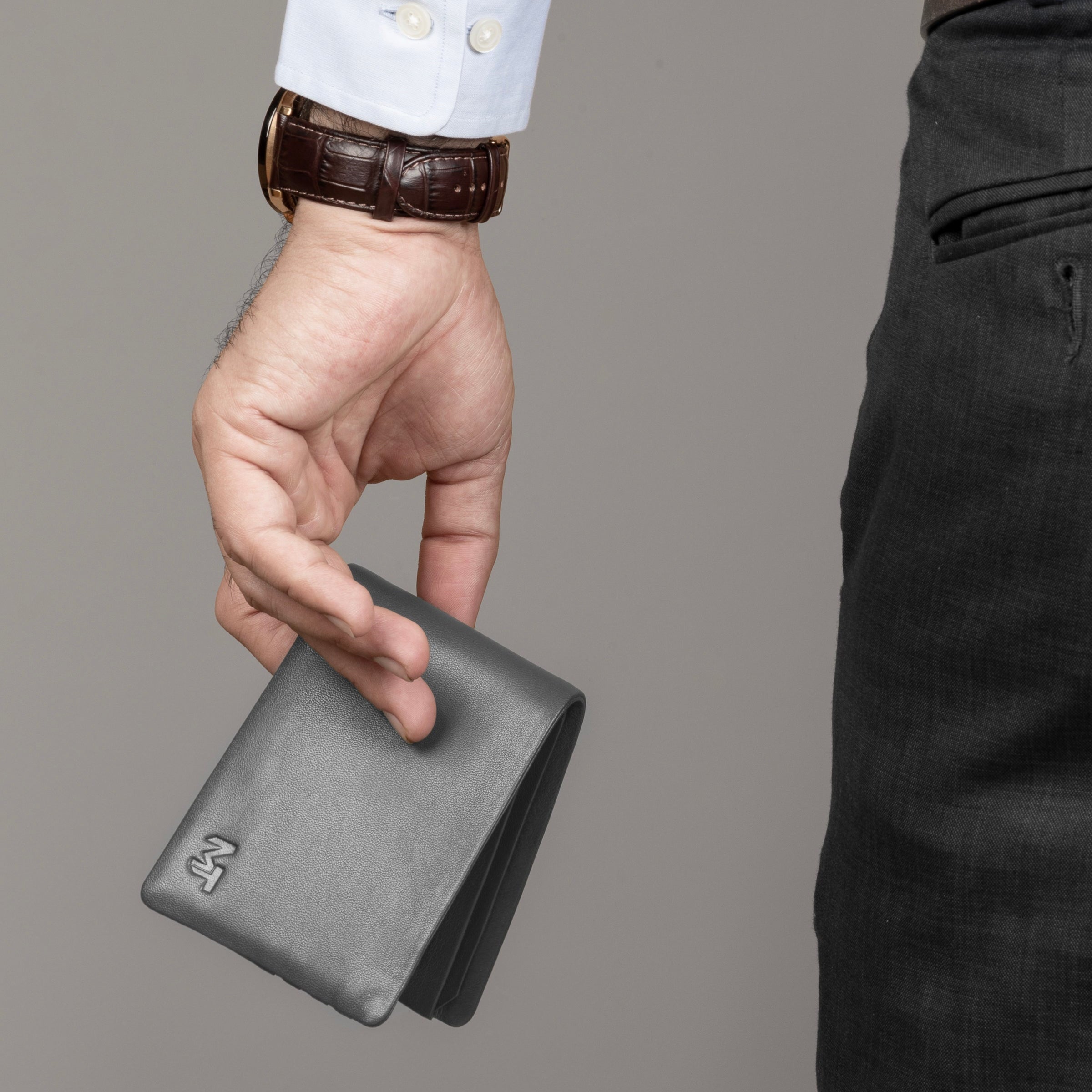 Perier Bifold Wallet in Gray