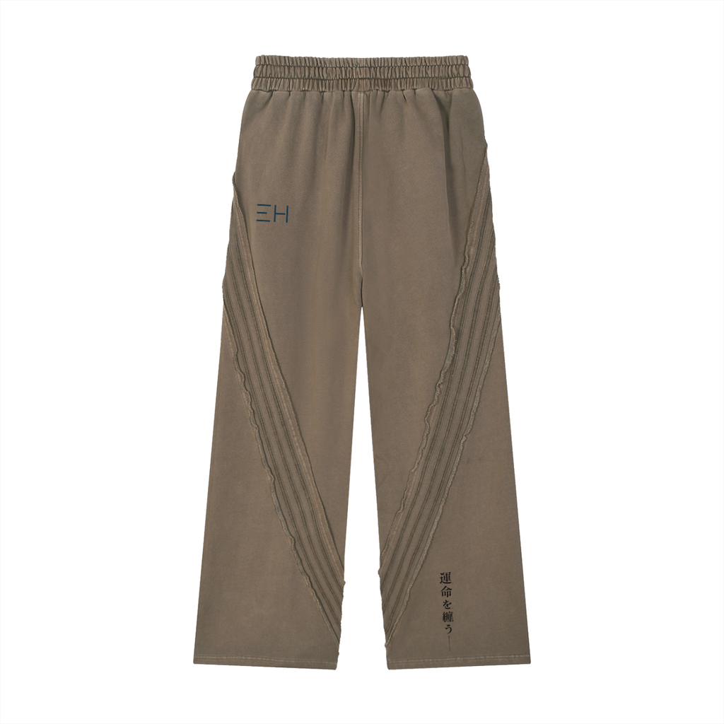 Unshakable La Rue - Snow Washed Tape Raw Edge Sweatpants