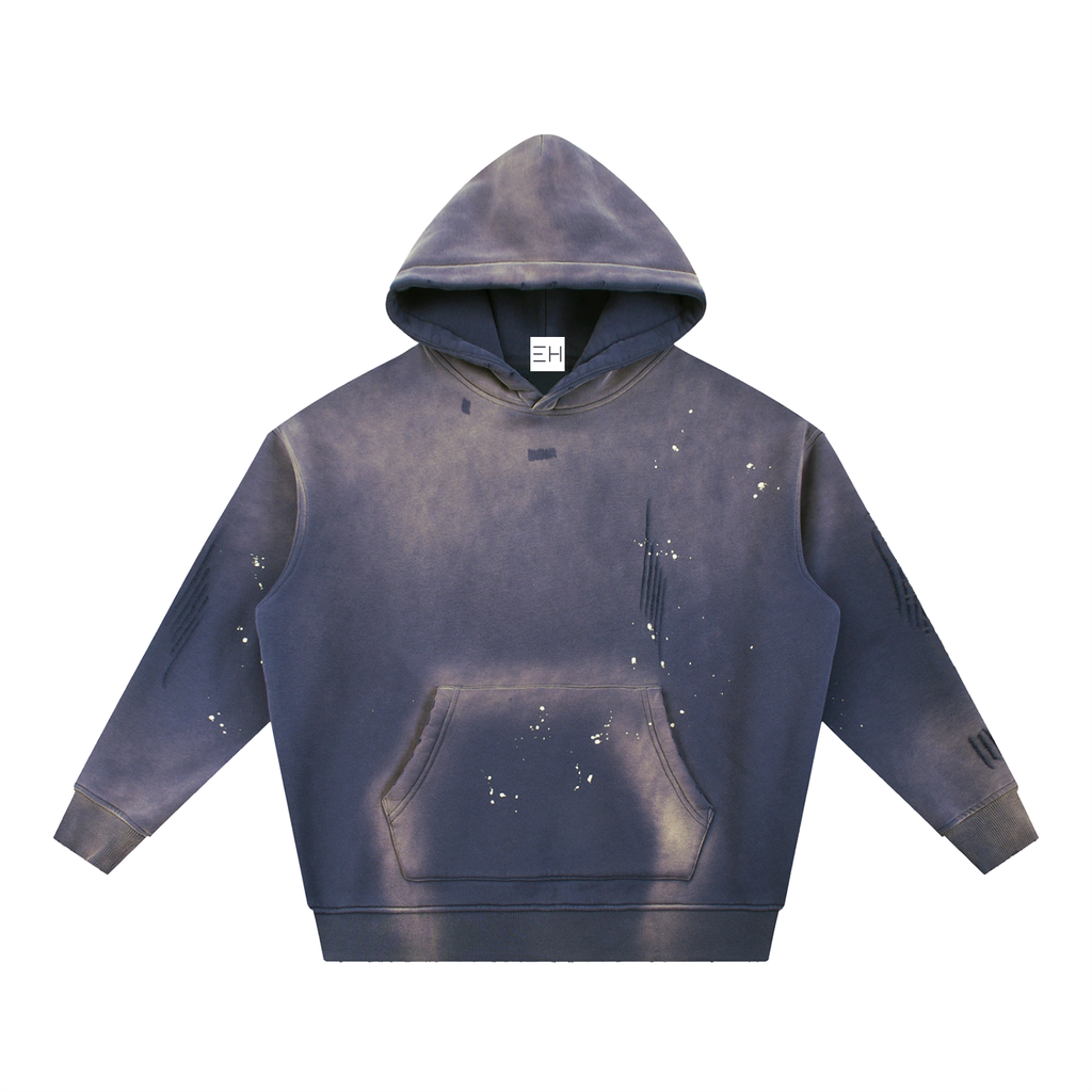 Unshakable — Vintage Washed Frayed Fleece Hoodie